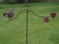 Balans tuinsteker met uil - thumbnail