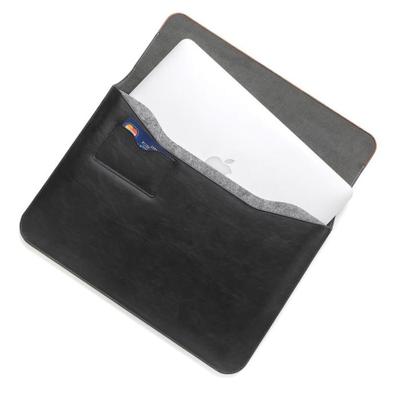 Woodcessories ECOPOUCH notebooktas 38,1 cm (15") Buidelzak Zwart, Walnoot