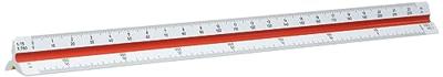 rotring driekantige schaallat 1:20; 1:25; 1:50; 1:75; 1:100 en 1:125