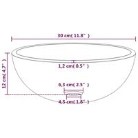 VidaXL Wasbak 30x12 cm gehard glas goudkleurig - thumbnail