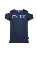 B.Nosy Meisjes t-shirt open schouder - Navy blauw - thumbnail