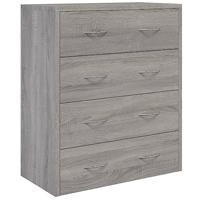 Dressoir met 4 lades 60x30,5x71 cm grijs sonoma - thumbnail