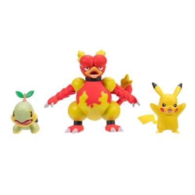 Pokemon Battle Figure Pack - Pikachu, Magmar & Turtwig
