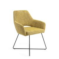 Jesper Home Yanai eetkamerstoel Lemon Limes cross black - thumbnail