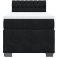 Boxspring met matras fluweel zwart 80x200 cm - thumbnail