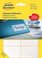Avery Zweckform 3337 universele etiketten ft 54 x 35 mm (b x h), 224 etiketten, wit - thumbnail
