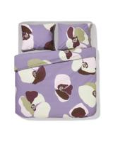 HEMA Dekbedovertrek 200x200/220cm zacht katoen bloemen (rood) - thumbnail