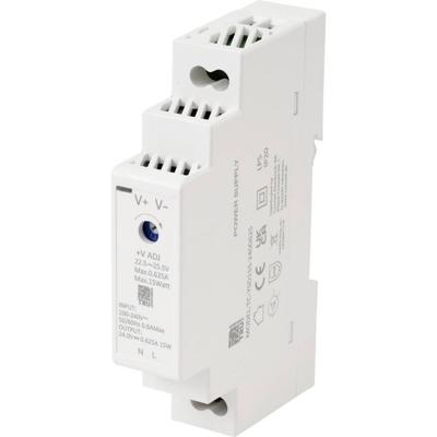 TRU COMPONENTS TC-13713364 DIN-rail netvoeding Verbruik (stand-by) 0.3 W 24 V/DC 0.625 A 15 W Aantal uitgangen:1 x Inhoud 1 stuk(s)