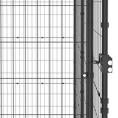 Hondenkennel voor buiten 110x220x180 cm staal - thumbnail