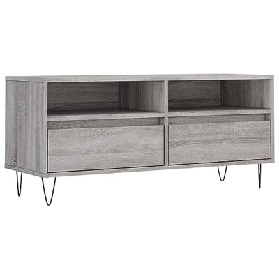 Tv-meubel 100x34,5x44,5 cm bewerkt hout grijs sonoma eikenkleur