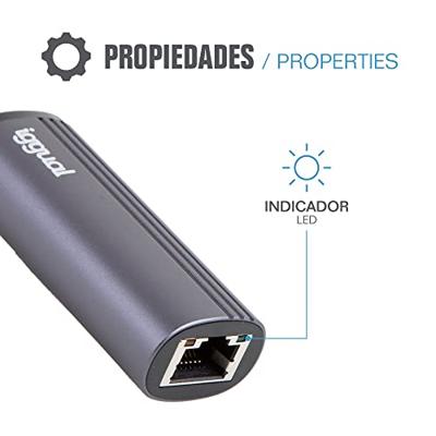 Adapter USB naar Netwerk RJ45 iggual Gigabit