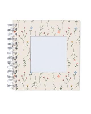 HEMA Fotoalbum met spiraal en venster 19x18 bloemen