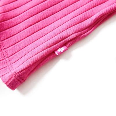 VidaXL Kindershirt met lange mouwen geribd 92 felroze