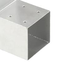 VidaXL Paalverbindingen 4 st l-vorm 71x71 mm gegalvaniseerd metaal - thumbnail