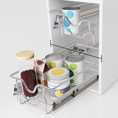 VidaXL Draadmanden uittrekbaar 2 st 300 mm zilverkleurig