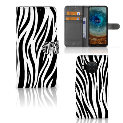 Nokia X10 | Nokia X20 | Telefoonhoesje | Met pasjeshouder | Zebra