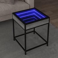 Salontafel met Infinity LED 40x40x51 cm grijs sonoma eikenkleur - thumbnail