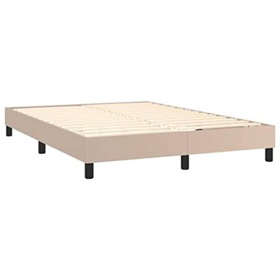 Boxspring bed kunstleer cappuccinokleurig 140x200 cm