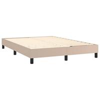 Boxspring bed kunstleer cappuccinokleurig 140x200 cm - thumbnail