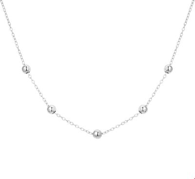 Ketting Bolletjes zilver 1,2 mm x 40-42-44 cm