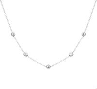 Ketting Bolletjes zilver 1,2 mm x 40-42-44 cm - thumbnail