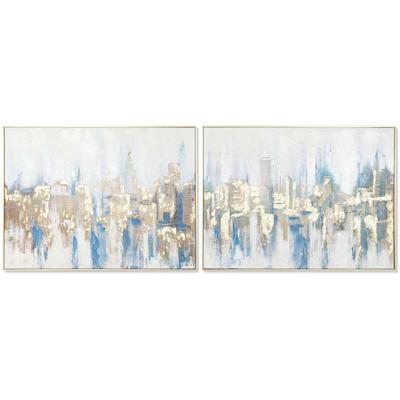 Schilderij DKD Home Decor New York Loft 80 x 3,5 x 60 cm (2 Stuks)