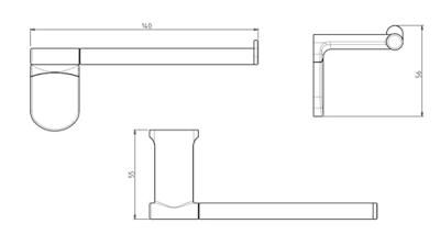 Toiletrolhouder Sapho Zero 14x5.6 Chroom Sapho
