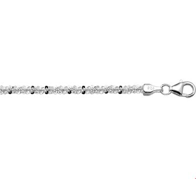 TFT Armband Zilver Gevlochten 3,0 mm 18 cm