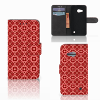 Microsoft Lumia 550 Telefoon Hoesje Batik Rood - thumbnail