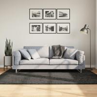 Vloerkleed ISTAN hoogpolig glanzend 140x200 cm antracietkleurig - thumbnail