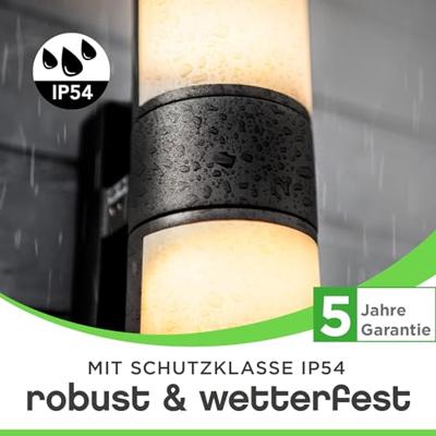 Up en down LED gevelverlichting donkergrijs &apos;Lutec Cyra&apos; 25 cm - thumbnail