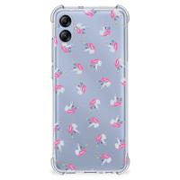 Doorzichtige Silicone Hoesje voor Samsung Galaxy A04e Unicorns - thumbnail