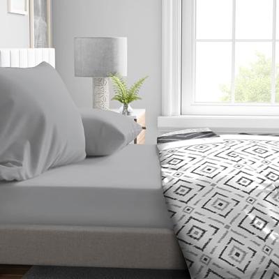 Hoeslaken - HOME LINGE PASSION - HP71769 - 160 x 200 cm + muts 30 cm - Microvezel - 82 g - Lichtgrijs