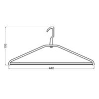 Kledinghanger gardelux-1 mat zwart - thumbnail