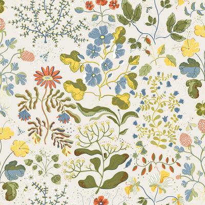 Dutch Wallcoverings Fägring - Groh - Beige/Groen