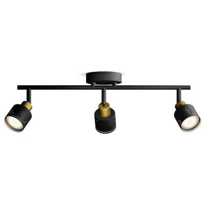 Philips Niall 8720169300118 Plafondspot GU10 Zwart, Goud Philips Niall 8720169300118 Plafondspot GU10 Zwart, Goud