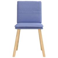 Eetkamerstoelen 4 st stof jeansblauw - thumbnail