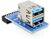 DeLOCK USB 3.0 Pin Header female > 2 x USB 3.0 female adapter - thumbnail