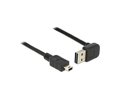 DeLOCK 1m, USB 2.0-A - USB 2.0 mini USB-kabel USB A Mini-USB B Zwart