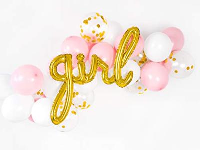 PartyDeko Folieballon Girl Goud
