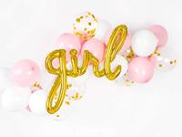 PartyDeko Folieballon Girl Goud - thumbnail