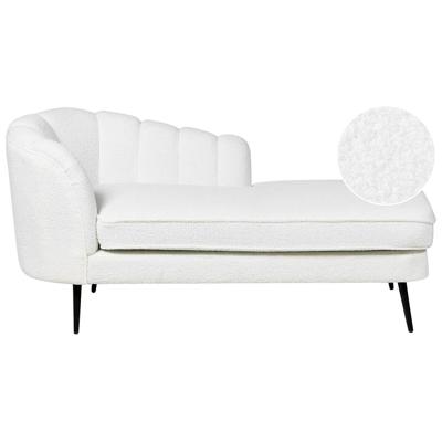 Beliani - ALLIER - Chaise longue - Off-white - Linkerzijde - Bouclé Beliani - ALLIER - Chaise longue - Off-white - Linkerzijde - Bouclé