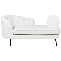 Beliani - ALLIER - Chaise longue - Off-white - Linkerzijde - Bouclé - thumbnail