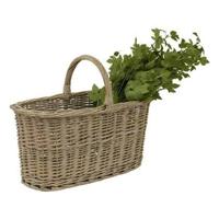 Clayre & Eef Opbergmand 51x22x40 cm Bruin Rotan Rond Mand - thumbnail