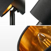 Jimmy LED Plafondspot - 2 spots - Kantelbaar - Draaibaar - Zwart/Goud - E14 fitting - IP20 voor binnen - Textiel spot - thumbnail
