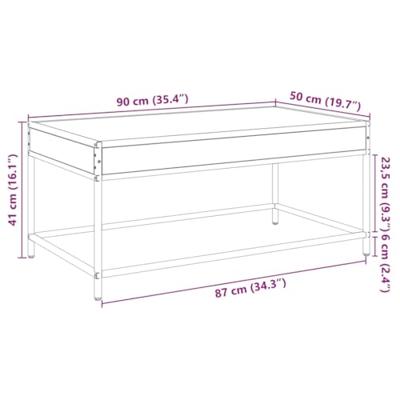 Salontafel met Infinity LED 90x50x41 cm sonoma eikenkleurig