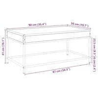 Salontafel met Infinity LED 90x50x41 cm gerookt eikenkleurig - thumbnail