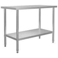 VidaXL Keukenwerktafel 120x60x85 cm roestvrij staal - thumbnail