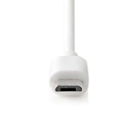 Nedis CCHAM240AWT Auto-oplader 2,4 A Vaste Kabel Micro-usb Wit - thumbnail