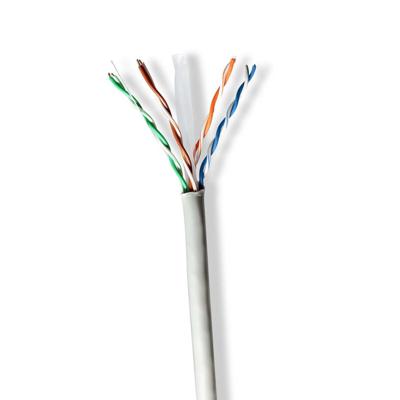 Nedis CCBG8520GY305S Netwerk Kabel Rol Cat6 Solid U/utp Cca 305.0 M Binnenshuis Rond Pvc Grijs Trekdoos